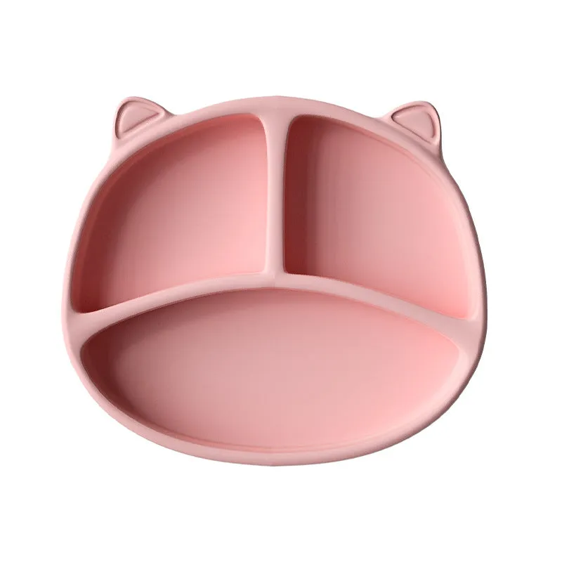 Babyproph Baby Cute Silicone Cat Plates Safe and Durable BPA Free