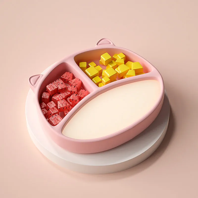 Babyproph Baby Cute Silicone Cat Plates Safe and Durable BPA Free