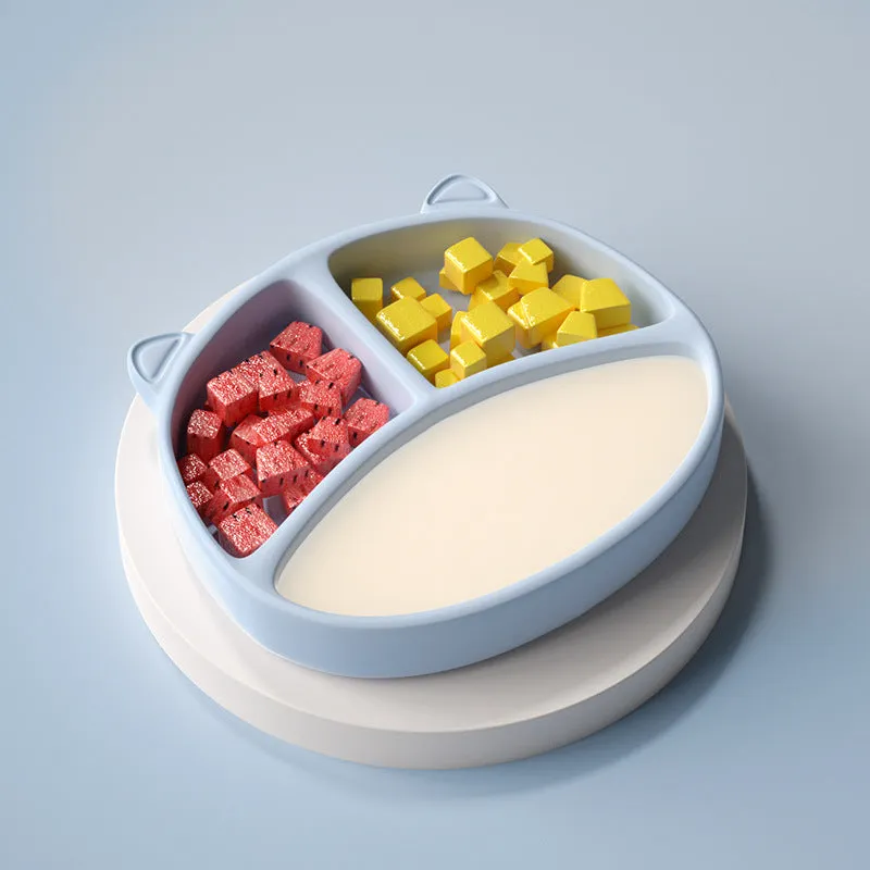 Babyproph Baby Cute Silicone Cat Plates Safe and Durable BPA Free