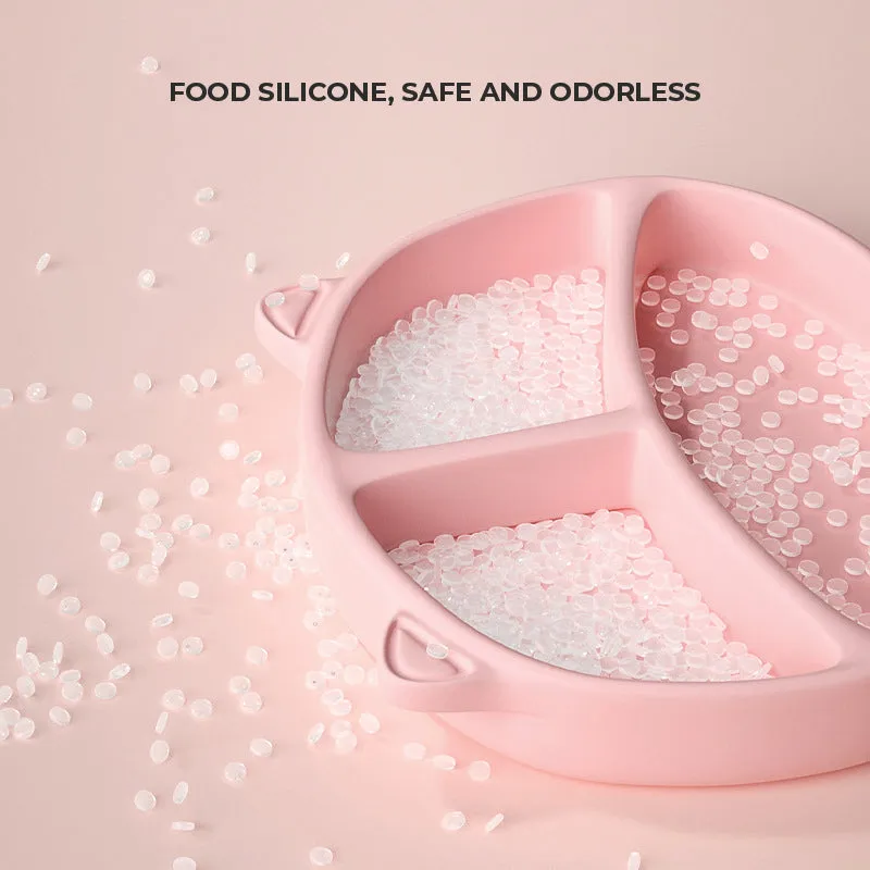 Babyproph Baby Cute Silicone Cat Plates Safe and Durable BPA Free