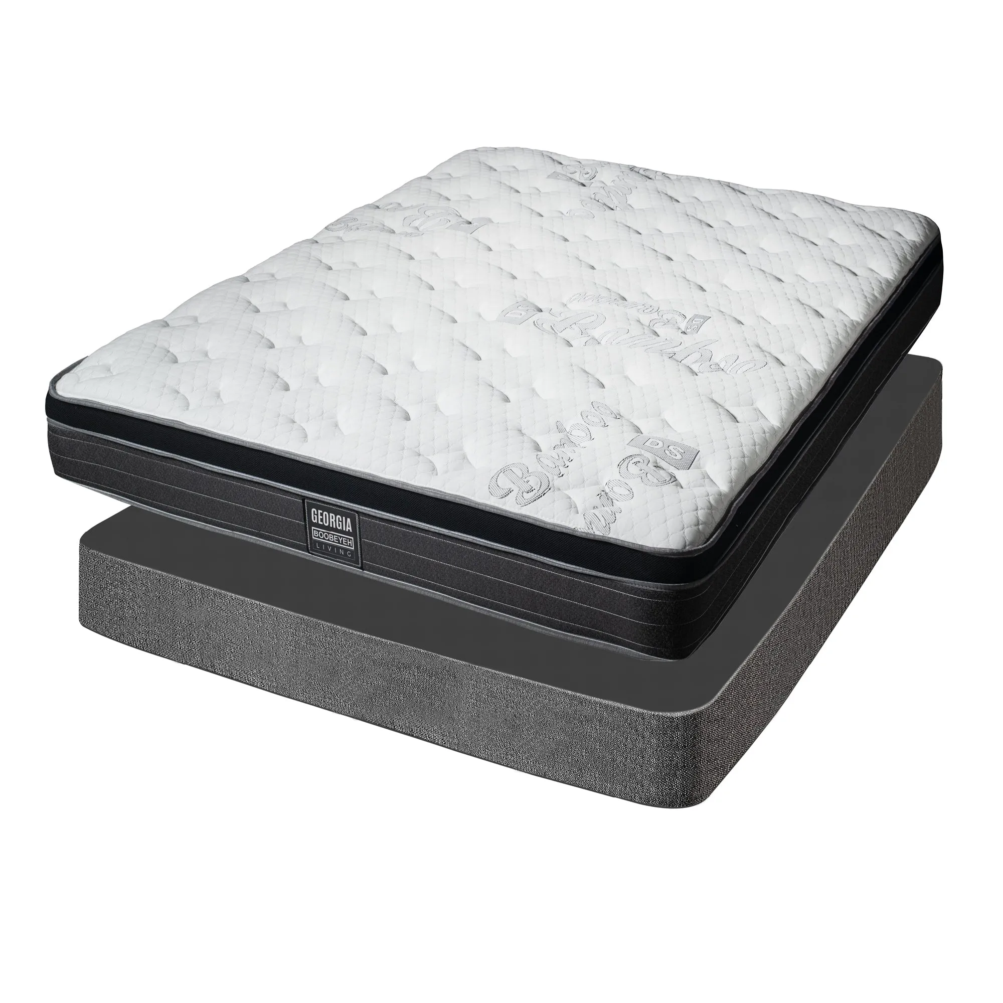 Boobeyeh georgia double mattress set - 19 in, durable coils, made in Canada