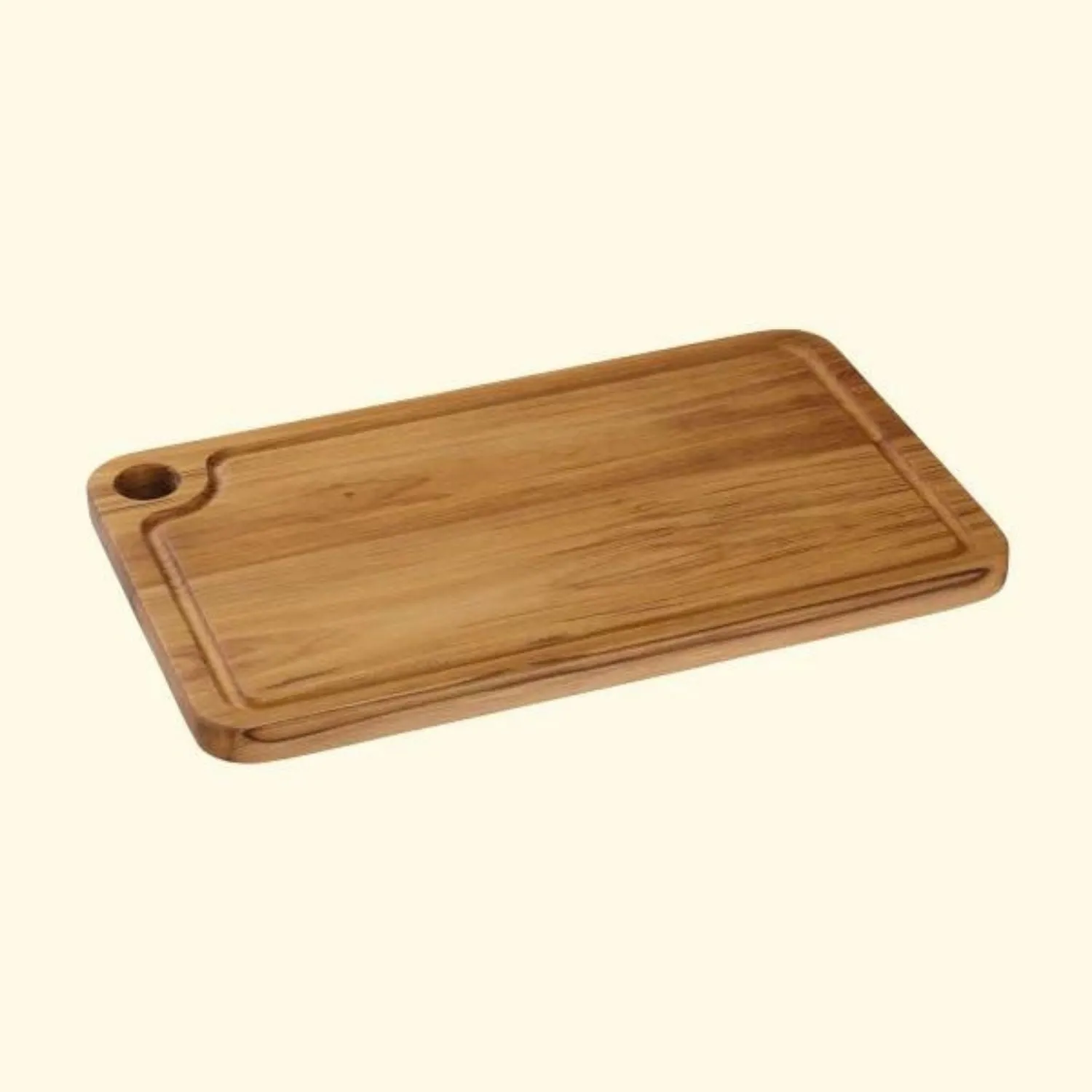 Chopping Board | Premium Teak Wood |  16" | With Juice Groove| Hangable & Durable