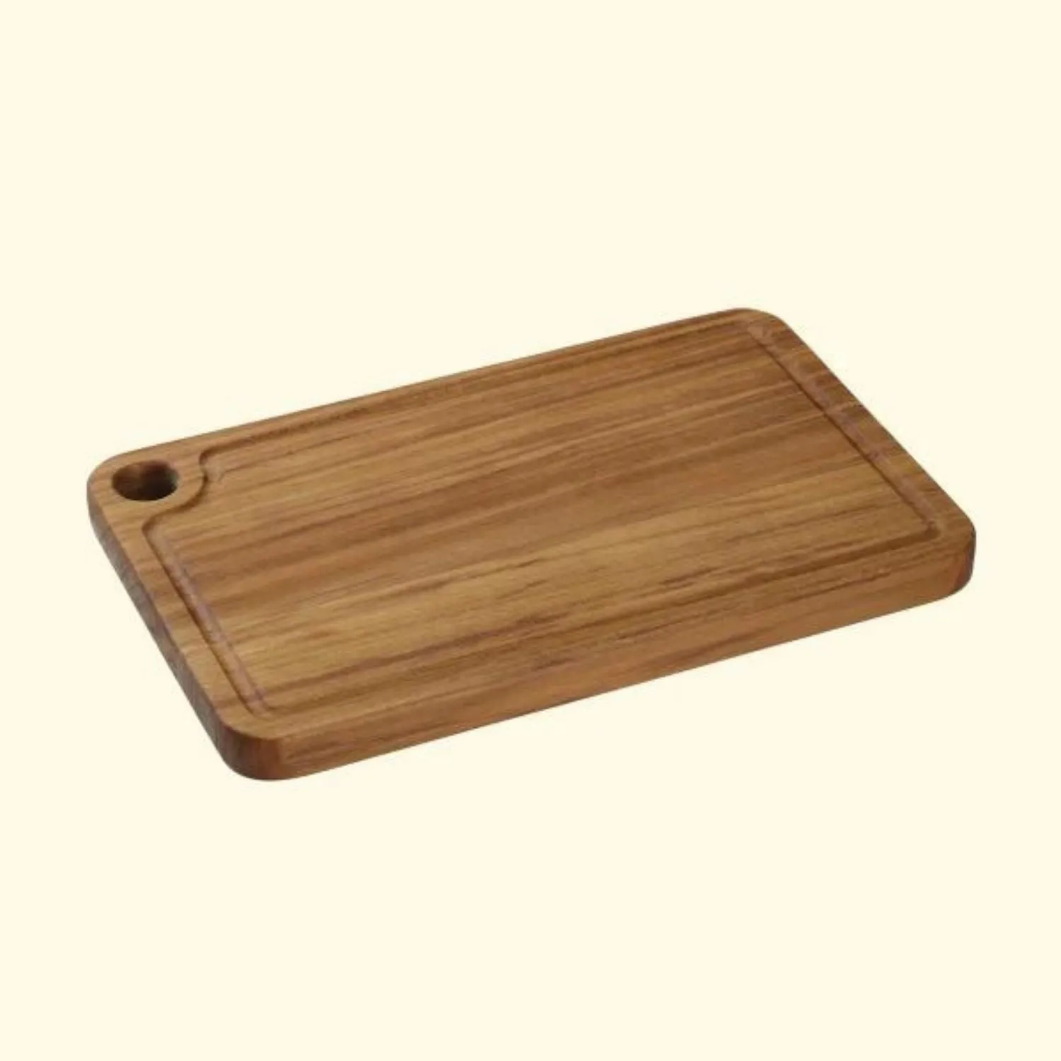 Chopping Board | Premium Teak Wood | Juice Groove | Hangable | Durable | 12"