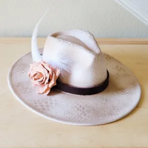 CUSTOM BRIDAL Hand-Painted Cowgirl Western Boho Hat & Band A27