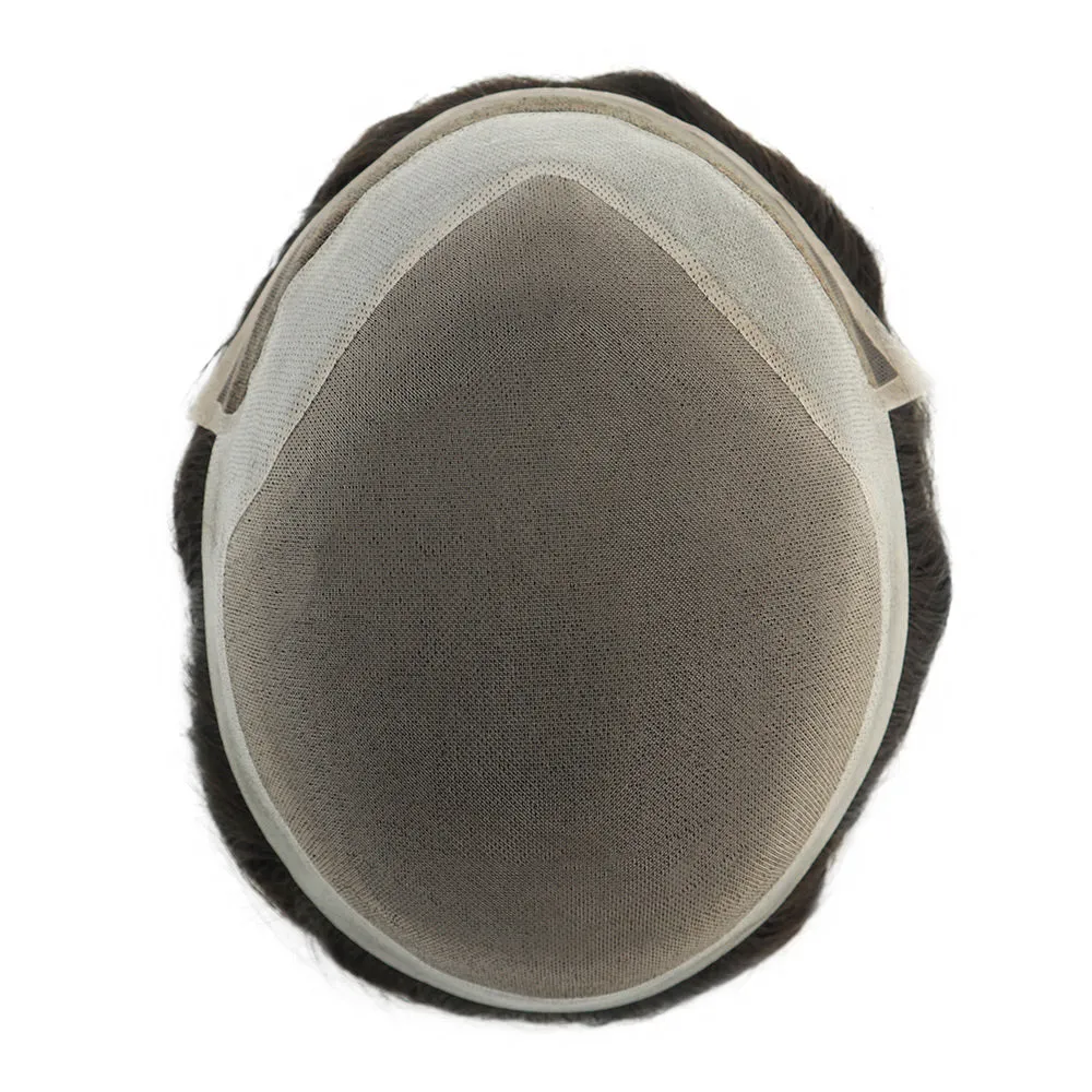 Durable Fine Mono Lace With Soft French Lace Front Hair Replacement For Men