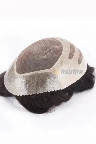Durable Fine Mono Poly Hair Replacement System For Men