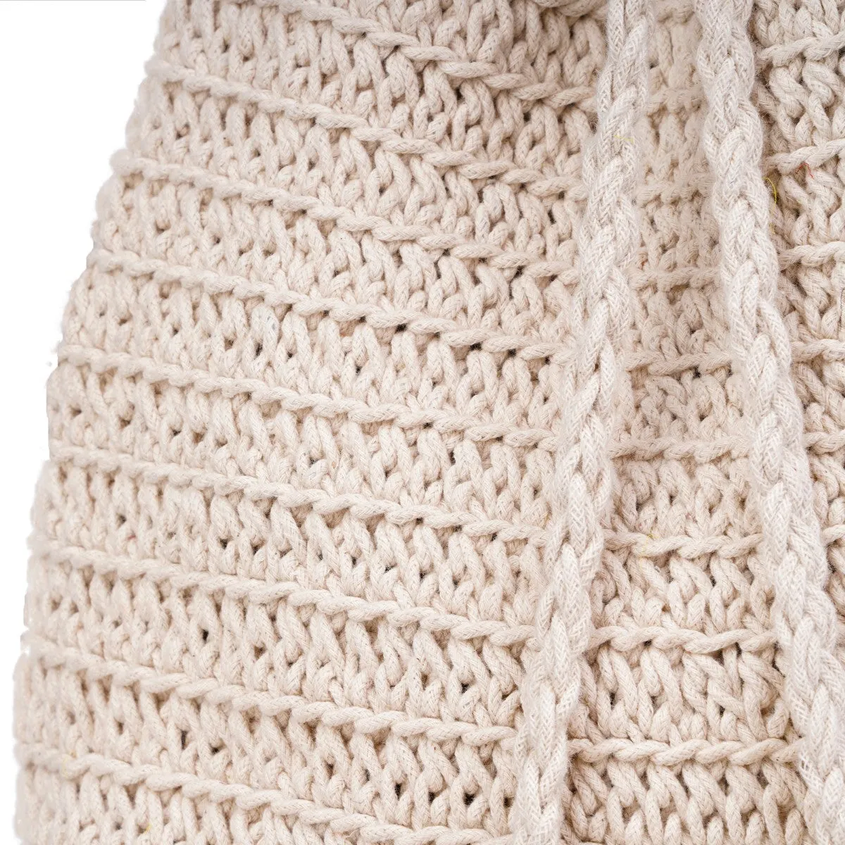 Hand-Crafted Potli Bag | Hand-Crochet | Cotton Yarn | Off White