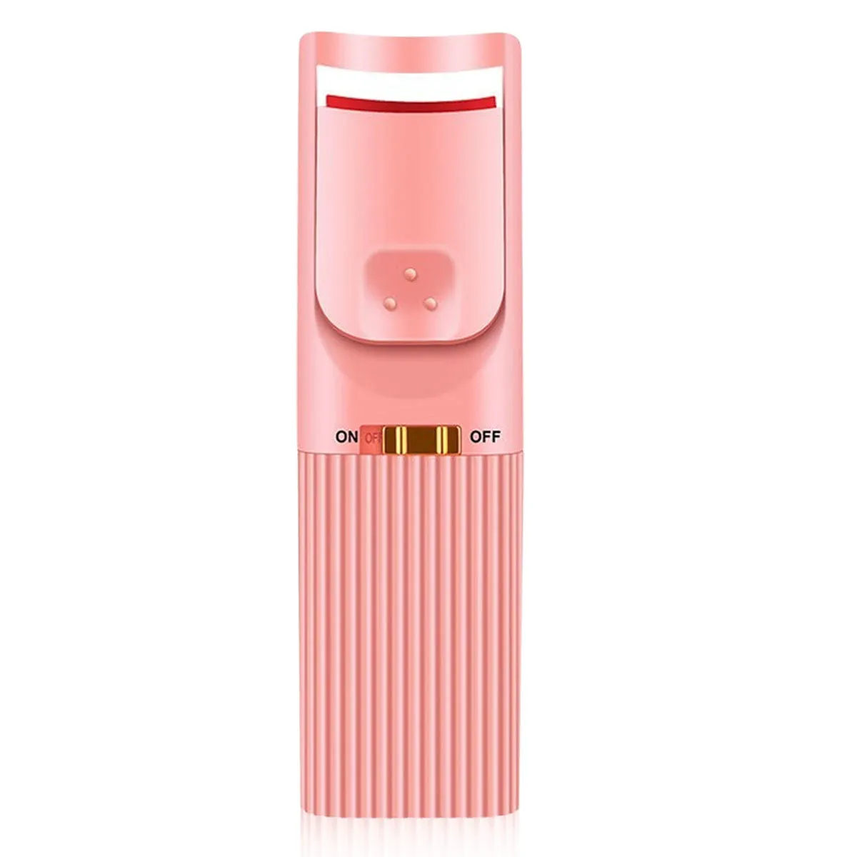 heated eyelash curler, long-lasting styling, natural-looking curl ,battery models - pink